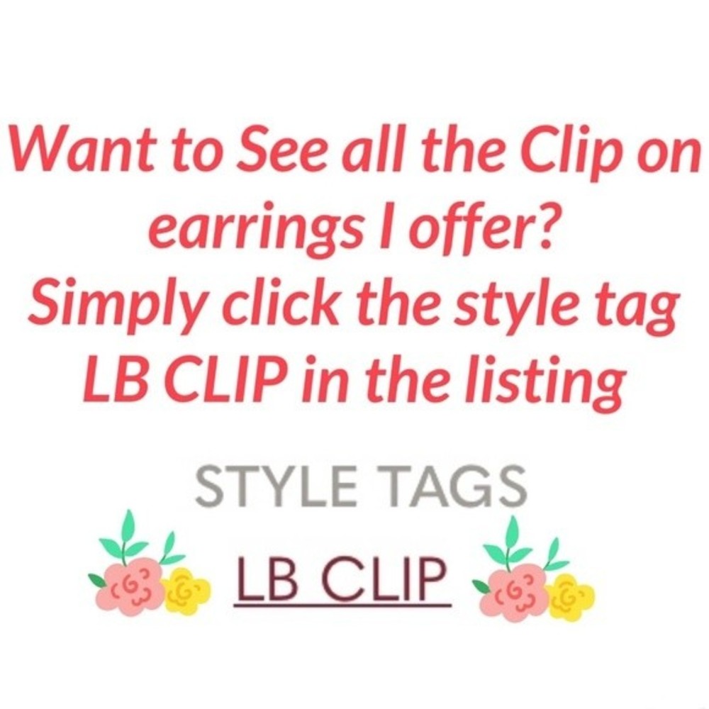 Silver Rhinestone Clip On Earrings - Picture 4 of 4